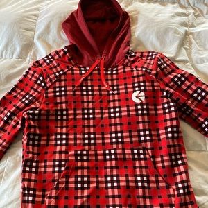Ethika Red/Black/White Plaid Pullover Hoodie, NWT, Size M